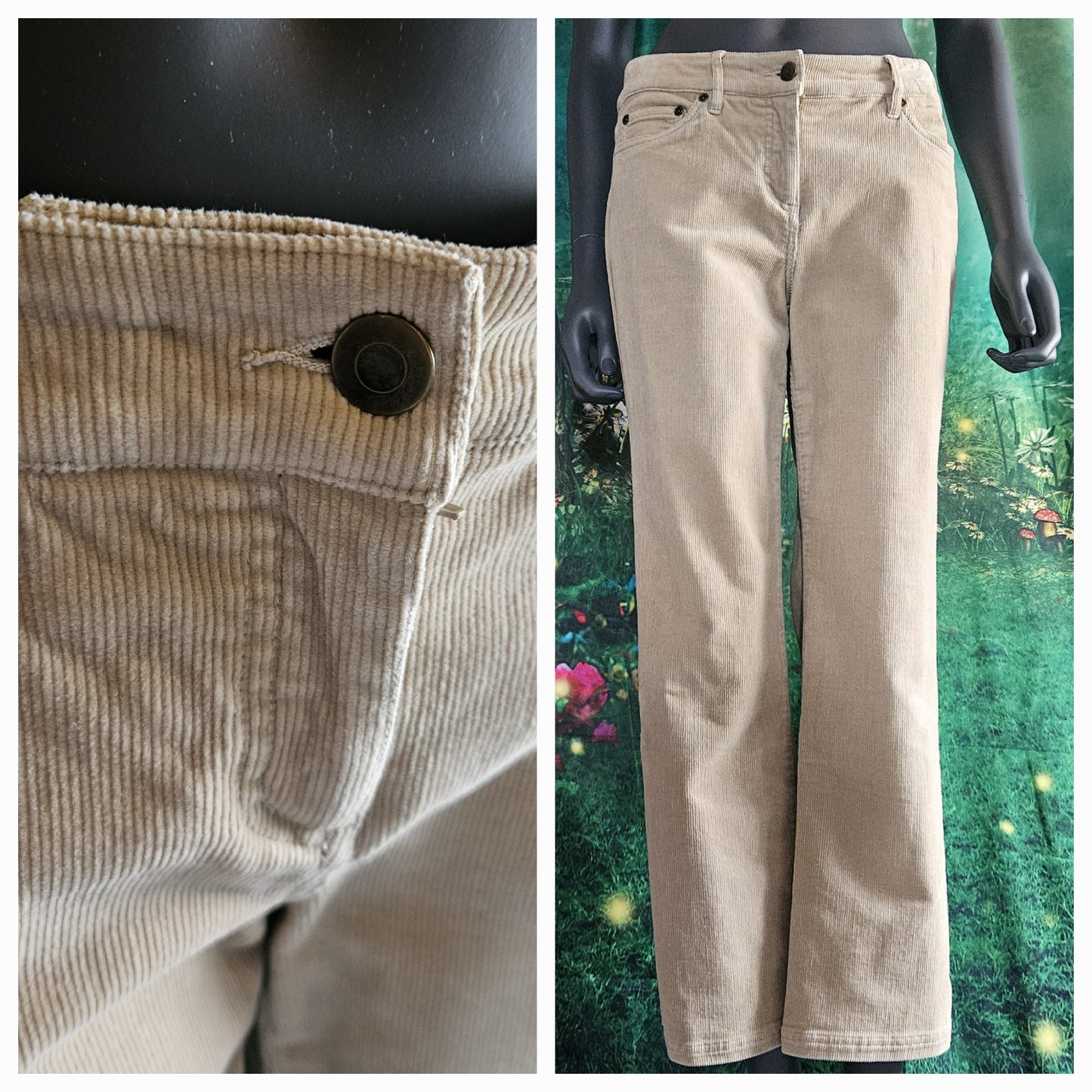 Beige Cord Cropped jeans size 10