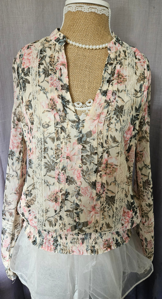 Oasis Flower Blouse Size 12