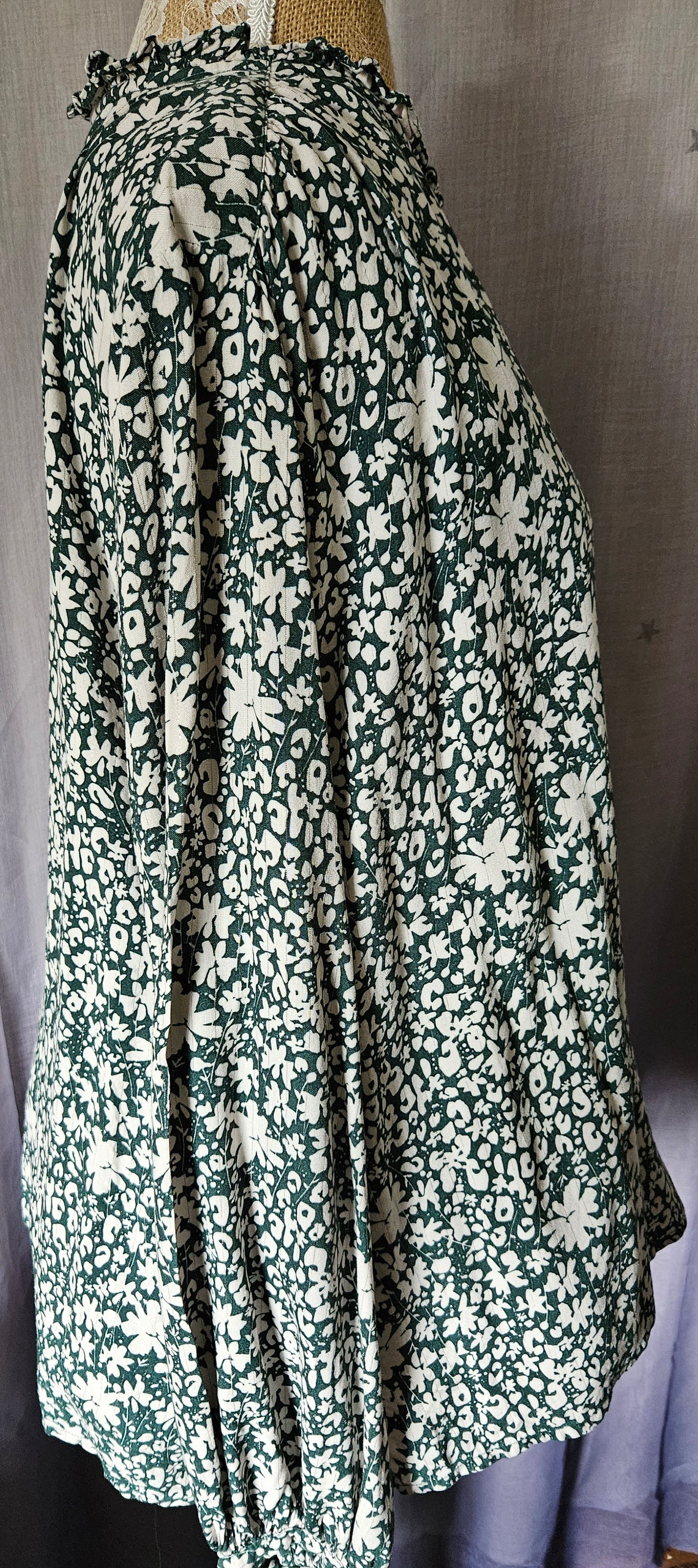 Monsoon Green and White Blouse size 16