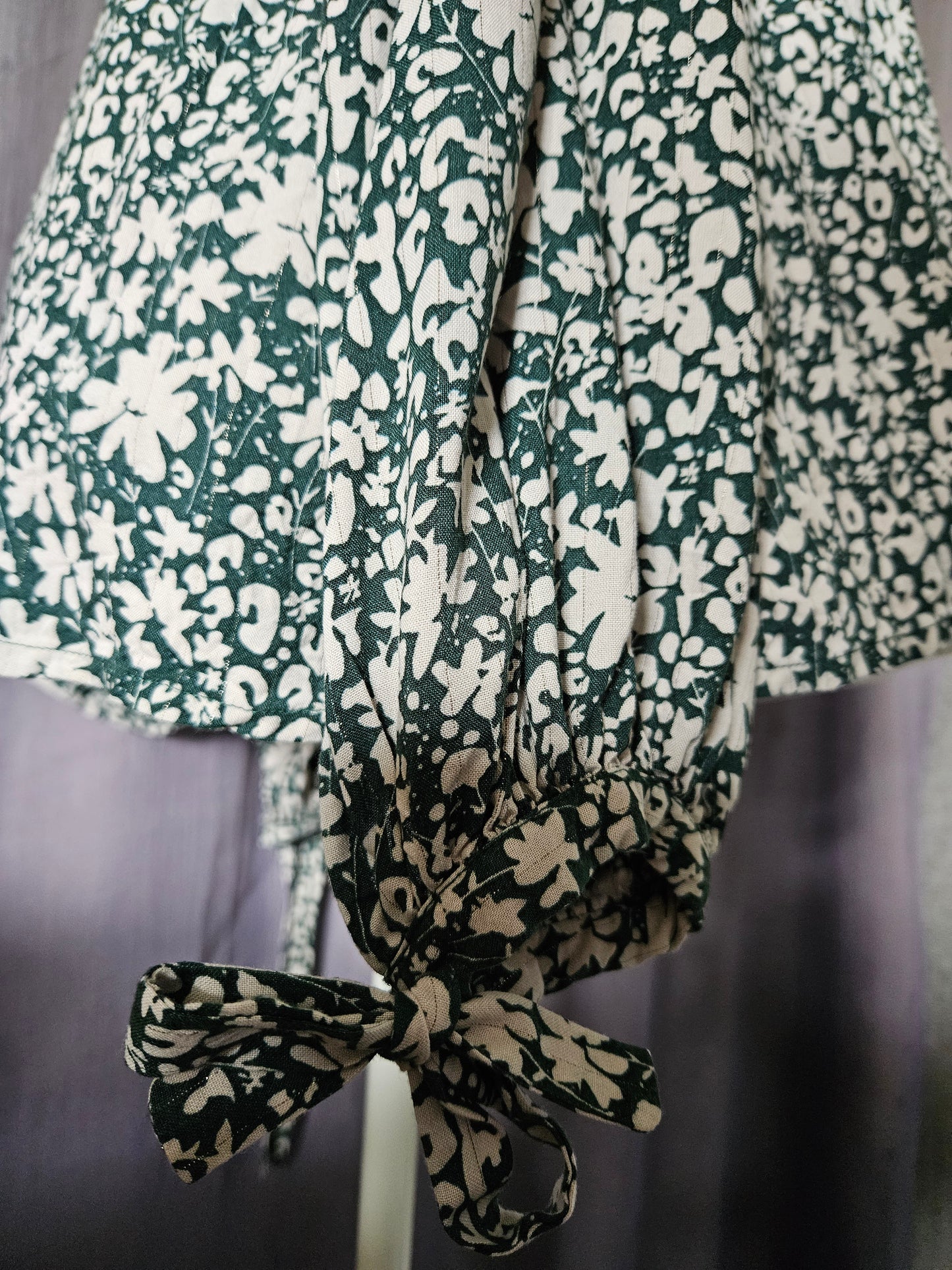 Monsoon Green and White Blouse size 16