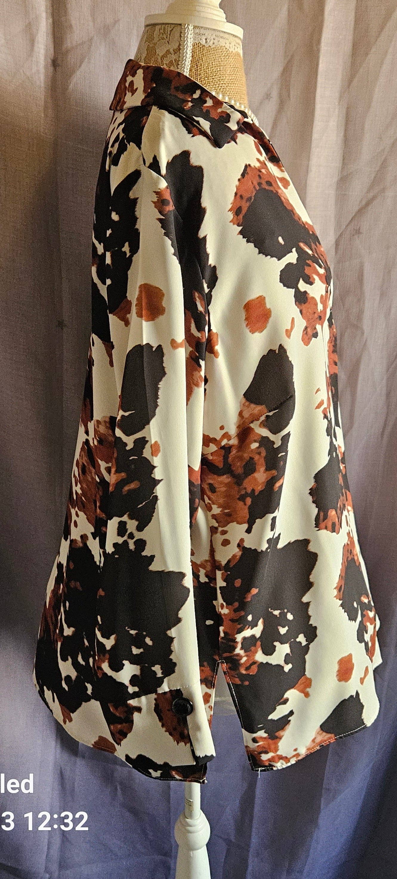 Wallis brown and white Blouse Size 16