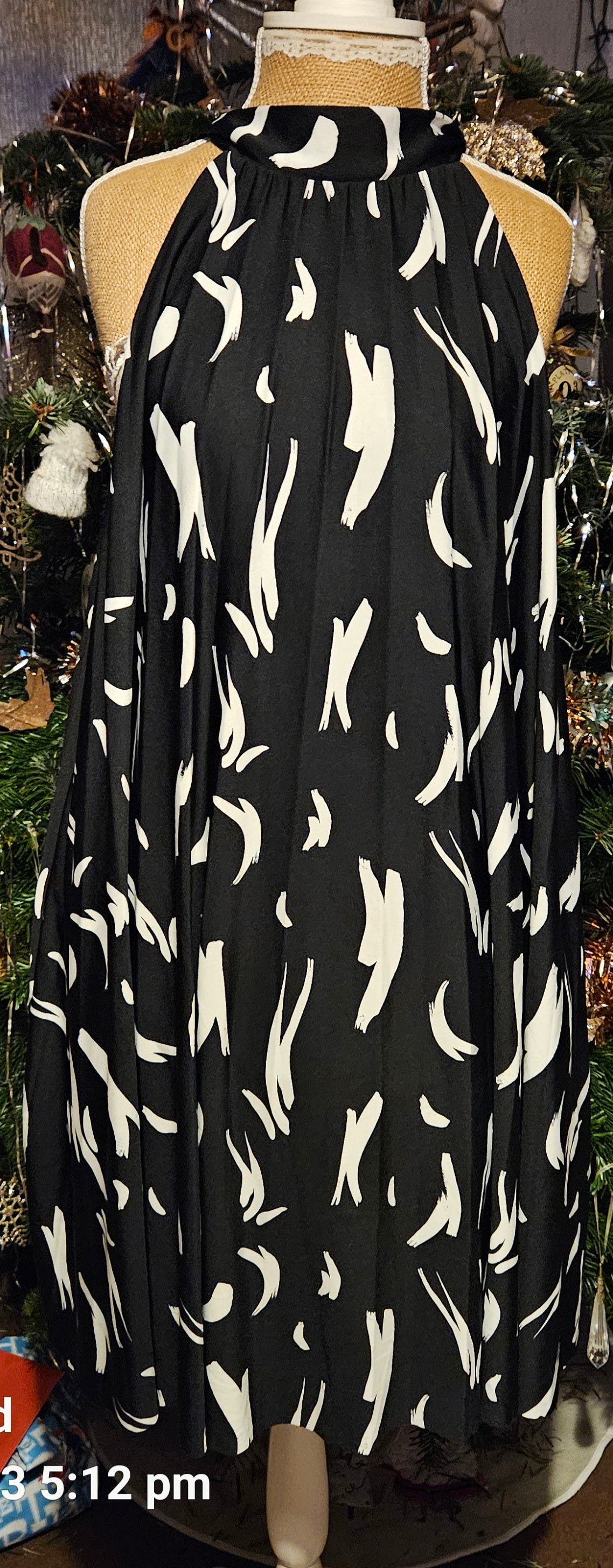 River Island Black and White Alter neck Dress