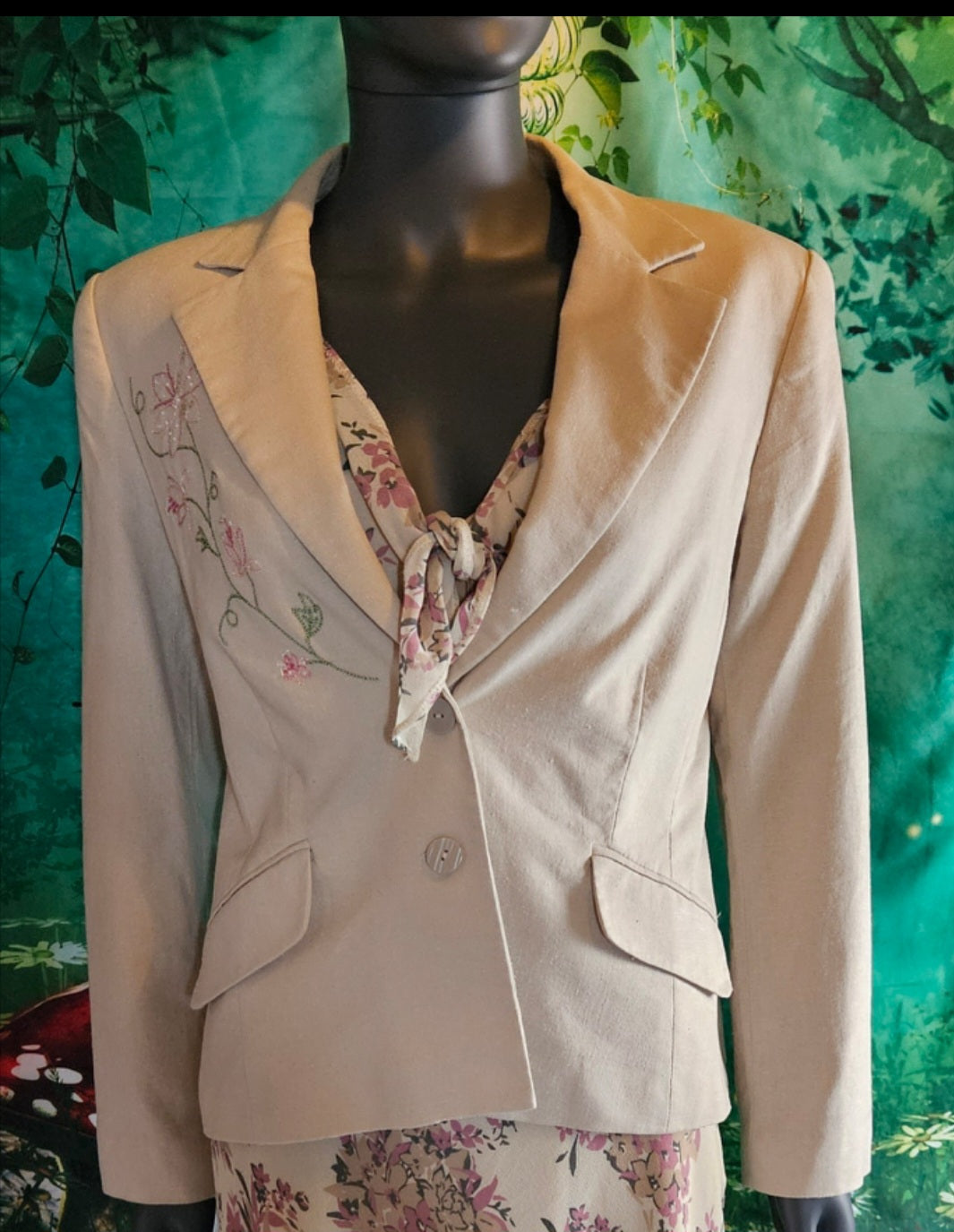 Klass Beige Jacket with embellishment size 12